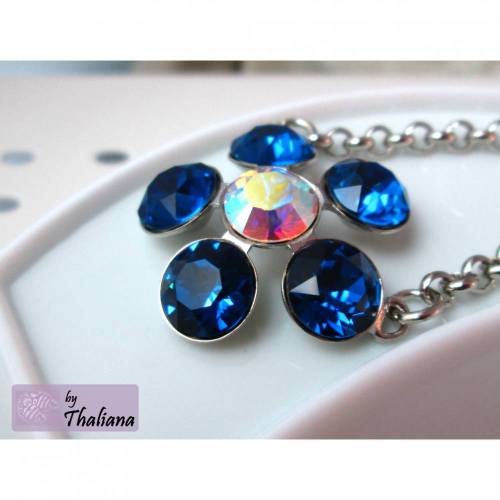 blaue Kette FUNKELKETTE Bellis Königsblau