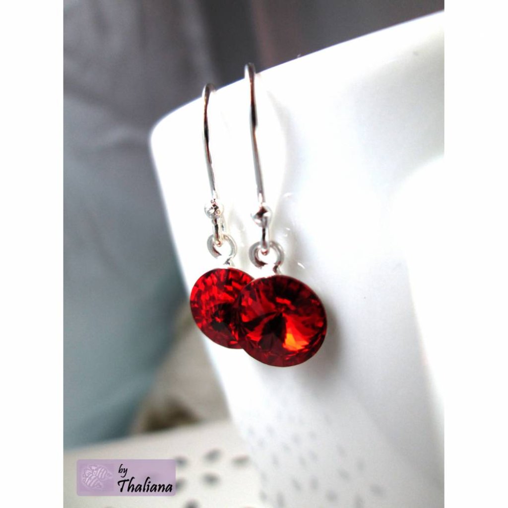 Mini-FUNKELei Knallrot rote Ohrringe Silber Bild 3