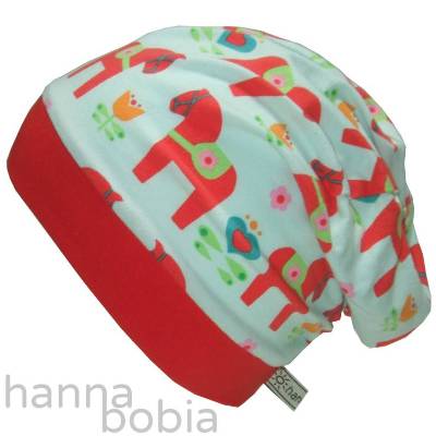 Beanie, Kopfumfang 51-53 cm, Dalapferde auf mint