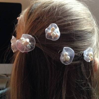 Hochzeitsschmuck, Haarschmuck für Hochzeit, Curlies, Kommunion, Blumenmädchen, Brautschmuck