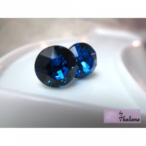 KÖNIGSBLAU blaue Ohrstecker Funkeln Stecker