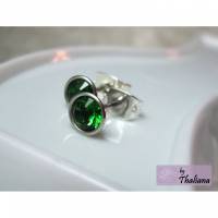 **MINI Druidengrün** Ohrstecker Glitzer