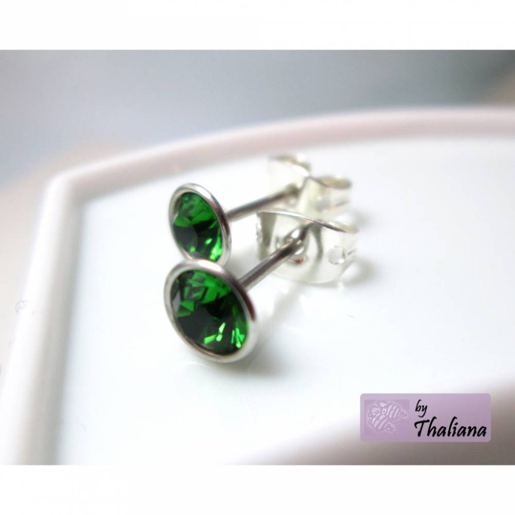 **MINI Druidengrün** Ohrstecker Glitzer Bild 3
