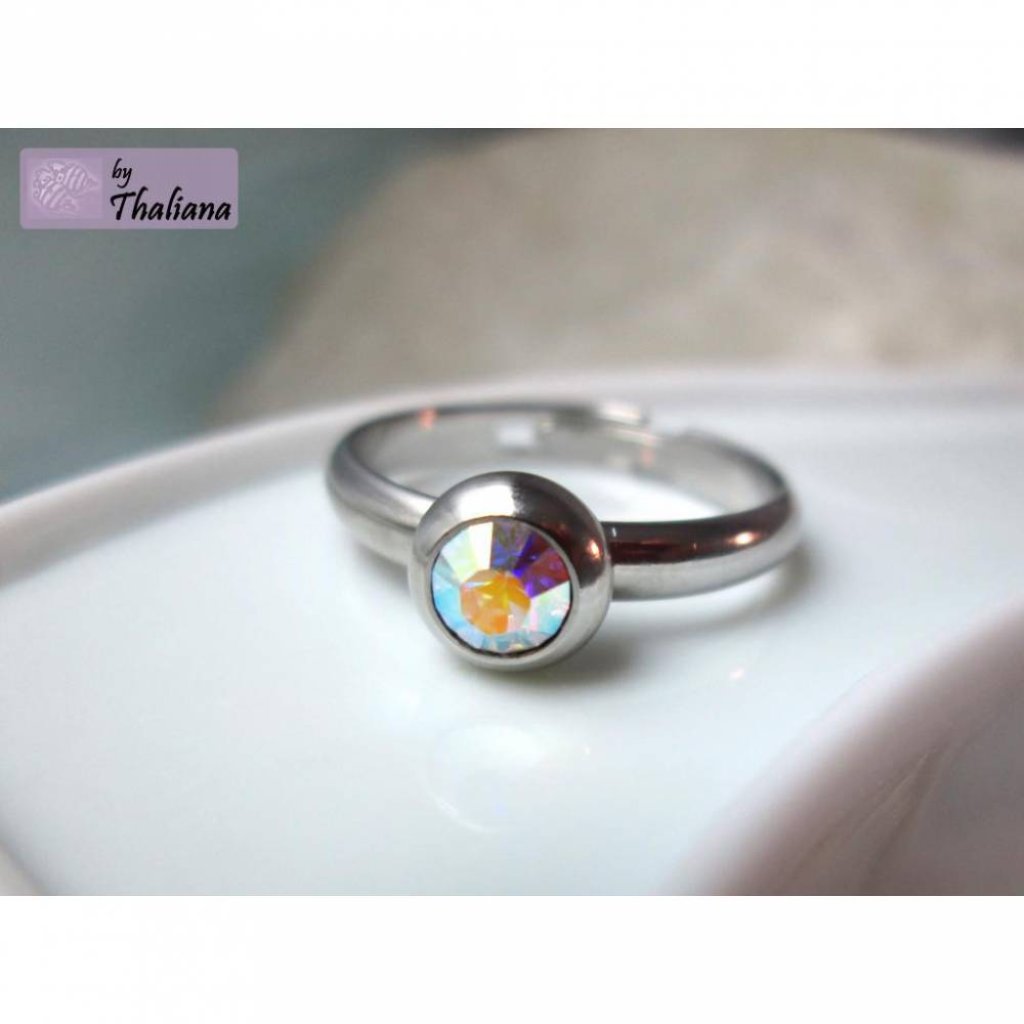 Ring MINI Regenbogendiamant Glitzer Fingerring Bild 1