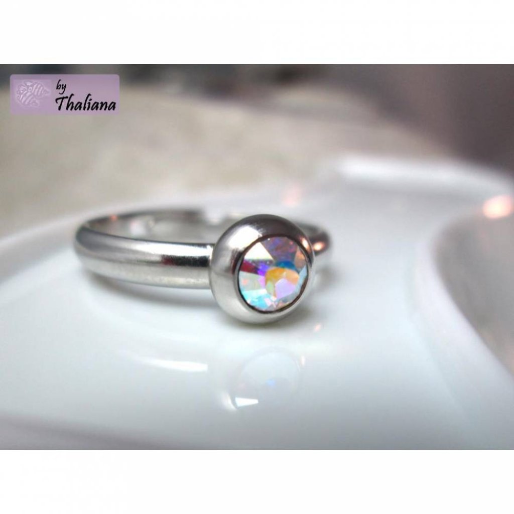 Ring MINI Regenbogendiamant Glitzer Fingerring Bild 2