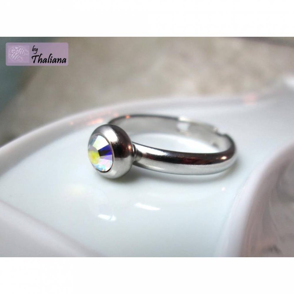 Ring MINI Regenbogendiamant Glitzer Fingerring Bild 3