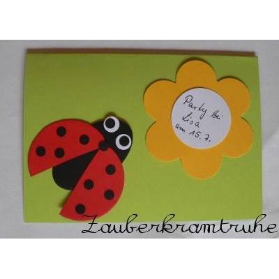 DIY-Bastelset "Marienkäfer" 6 Karten für Kinder