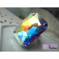 XXL-Ring MEGAklunker Regenbogendiamant groß