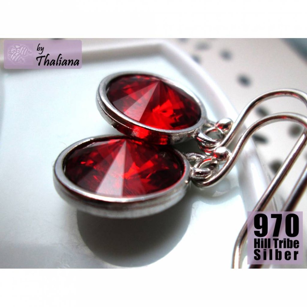 ROTER TEPPICH knallrote Ohrringe Funkeln rot Bild 1