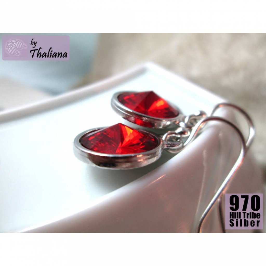 ROTER TEPPICH knallrote Ohrringe Funkeln rot Bild 2