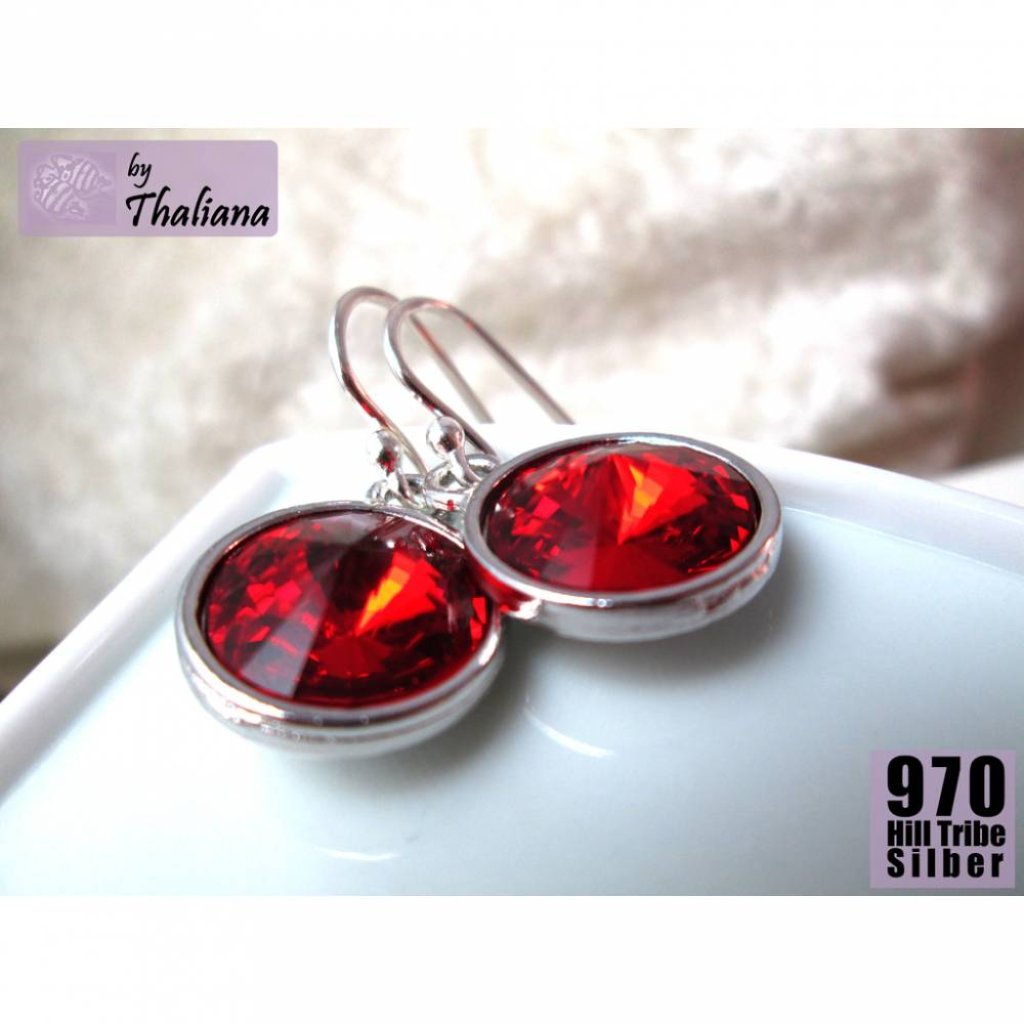 ROTER TEPPICH knallrote Ohrringe Funkeln rot Bild 3