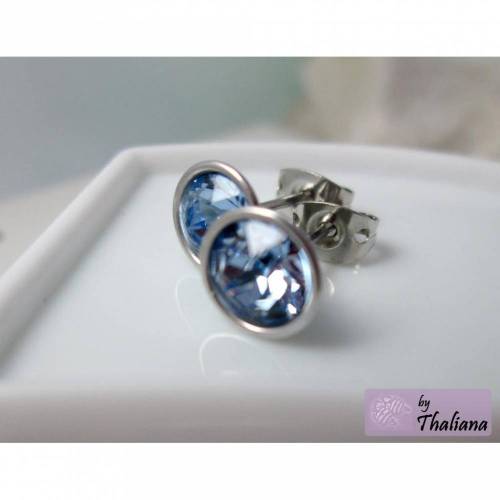 AQUARIUM Ohrstecker hochwertig hellblau zartblau