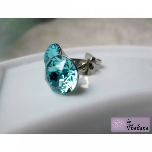 HELLER OZEAN türkise Ohrstecker Funkeln hell