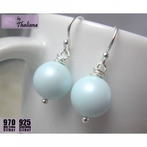 SILVER PASTELS hellblaue Ohrringe Echtsilber