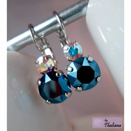 NACHTschatten BLING Ohrringe dunkelblau Glitzer