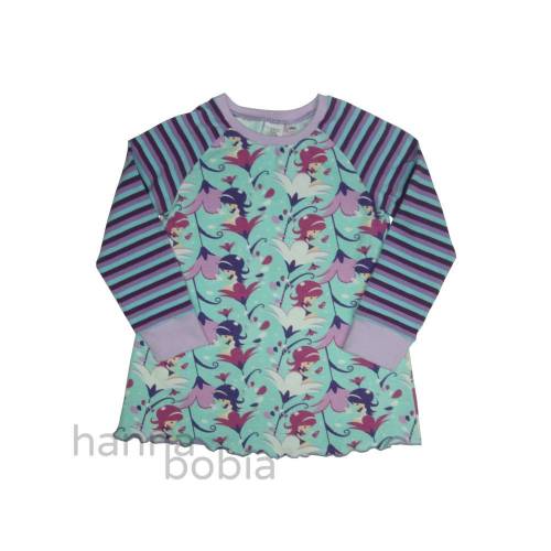 Langarm-Raglantunika, Größe 104, Elfen auf mint