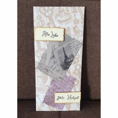 Konzertkartenverpackung " Alles Liebe zur Hochzeit " VintageLook