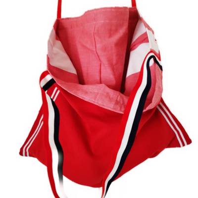Wendetasche aus Stoff – Upcycling Einkaufstasche Unikat, Tragetasche, Geschenkidee, Handgemacht
