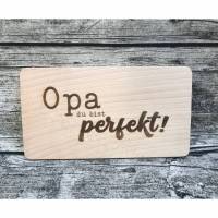 Frühstücksbrett Brett Opa Schneidebrett Geschenk Geburtstag Weihnachten Küche Holz Brotzeit Vesperbrett Stullenbrett Brotbrett braun