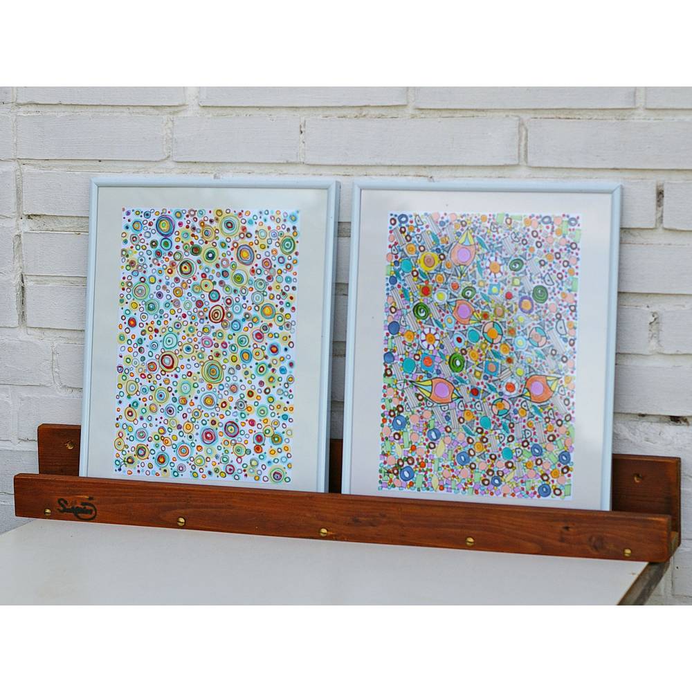 Regal, Wohndeko, Bilderhalter, Bilderleiste aus Holz, Altholz, Regal aus Holz, Wanddeko,Upcycling Bild 9