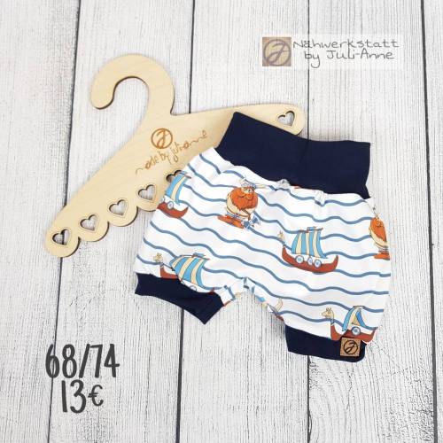Kurze Pumphose / Sommerhose Maritim Wikinger Gr. 68/74