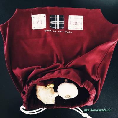 Stoffbeutel mit Zugband – Upcycling Brötchenbeutel, Geschenkbeutel & Zero Waste Aufbewahrung