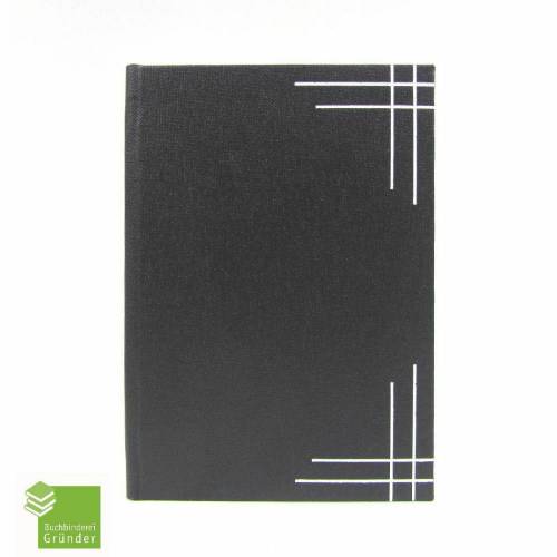 Adressbuch, schwarz weiß, 17 x 12,3 cm, Passwörterbuch, Hardcover