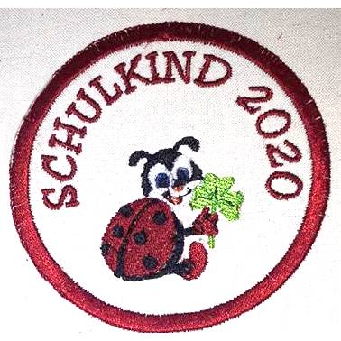 Einführungspreis Stickdatei Schulkind 2020 Marienkäfer Bild 1