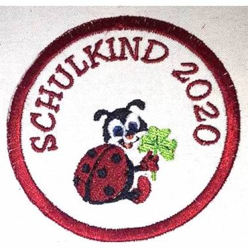 Einführungspreis Stickdatei Schulkind 2020 Marienkäfer