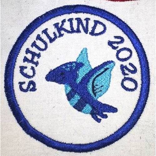 Einführungspreis Stickdatei Schulkind 2020 Dino 1