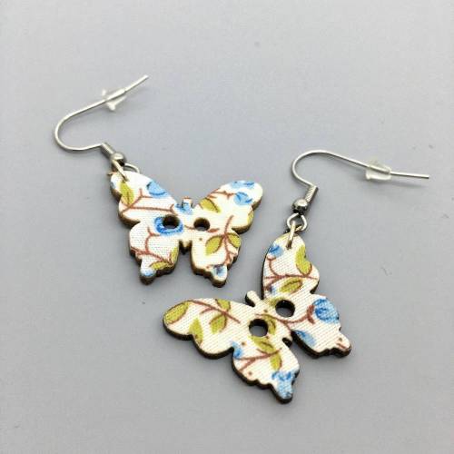 Ohrringe aus Holz „Schmetterlinge“