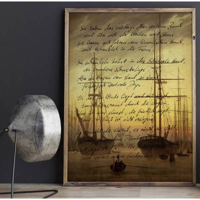 Ansicht eines Hafens - FineArtPrint I Kunstdruck Poesie Gedicht