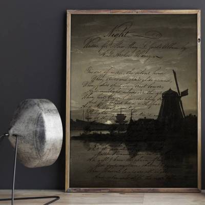 Swinemünde bei Mondschein - FineArtPrint I Kunstdruck Poesie Gedicht