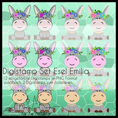 Digistamp Set Esel Emilia