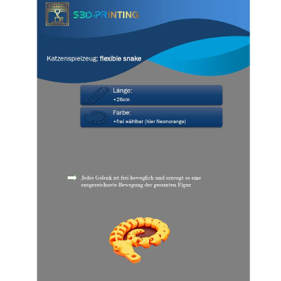 Katzenspielzeug: flexible snake