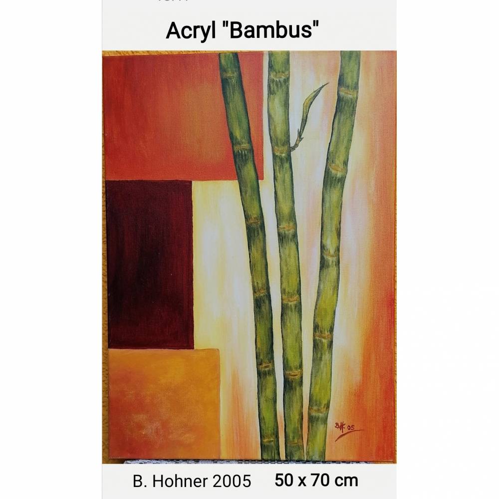 Acrylgemlde "Bambus" 50x70cm