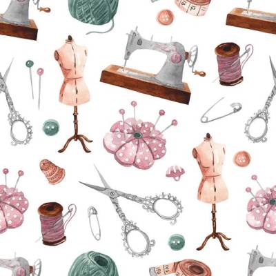 Baumwolldruck Nähkunst weiß rosa grau schwarz – Stoff für Masken, Kleidung & Deko Meterware nähen basteln