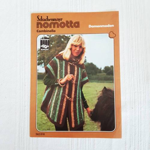 Vintage  Häkelanleitung Poncho, Größe 38-42, Schachenmayr nomotta