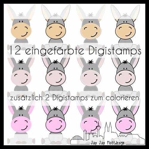 Digistamp Set Esel Eduardo