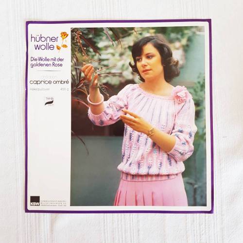 Vintage  Häkelanleitung Damen Pullover Größe 38/40 Folklorestil mit Hübner Wolle von Kammgarnspinnerei KSW
