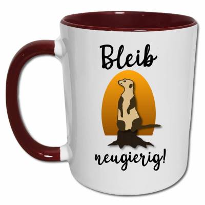 Süße Erdmännchen Tasse mit Spruch, Kinder Geschenk, Einschulung, 1. Schultag, Schulanfang, Schulwechsel, Junge, Mädchen