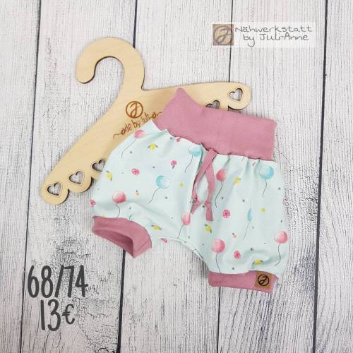 Kurze Pumphose / Sommerhose Mädchen Ballons Gr. 68/74