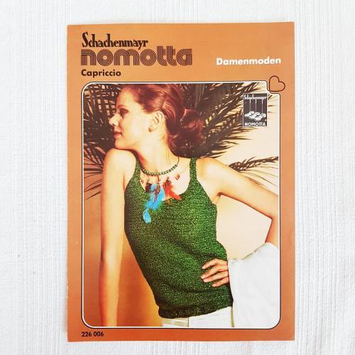 Vintage Häkelanleitung von Schachenmayr nomotta, gehäkeltes Damenoberteil, Top, 34-42