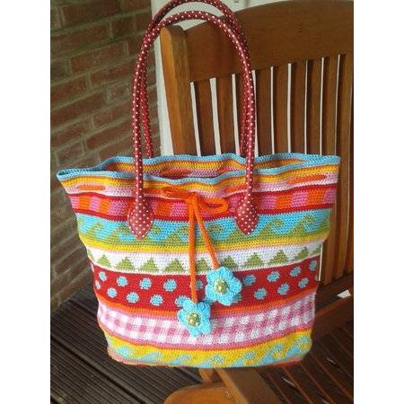 Häkelanleitung Shopper Tasche kunterbunt Bild 3