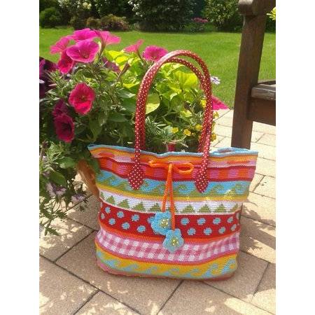 Häkelanleitung Shopper Tasche kunterbunt Bild 4