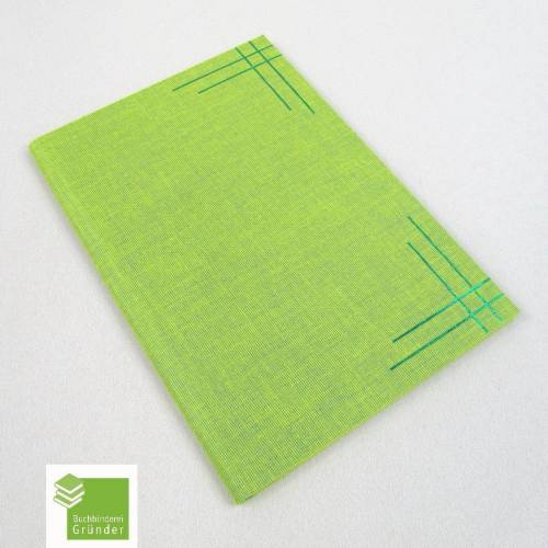Adressbuch, limette grün changierend, metallic, 17 x 12,3 cm, Passwörterbuch, Hardcover