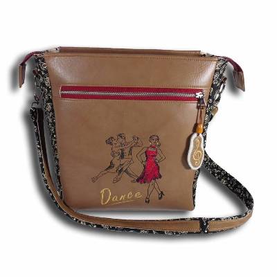 Crossbag Schultertaschen Tanzschuhtaschen Handtaschen Geschenke für Damen Tasche mit Stickerei