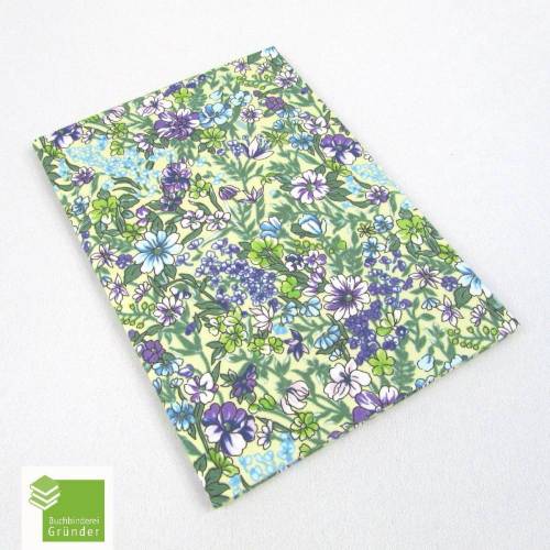 Adressbuch, Blumen-Garten, 17 x 12,3 cm, Passwörterbuch, Hardcover, grün, hellblau, beige, lila, violett, weiß