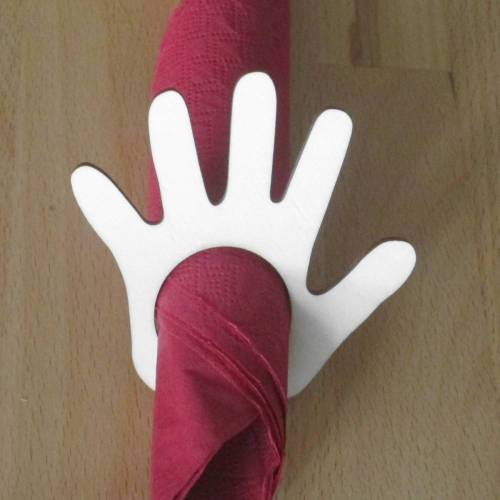 Holz-Serviettenring Handabdruck