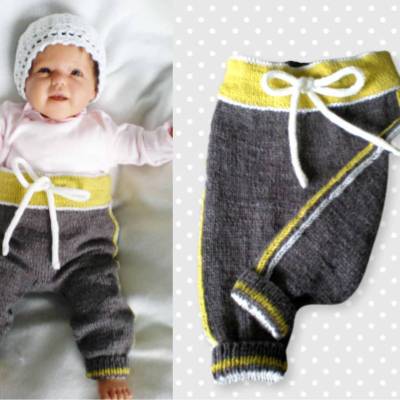 Strickanleitung Baby Jogginghose in 2 Größen